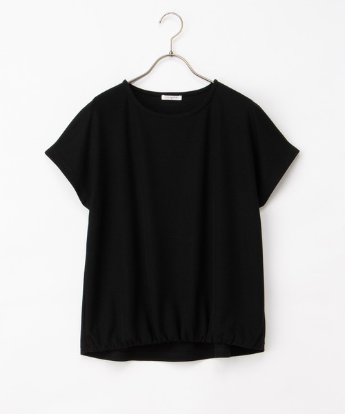 Honeys（ハニーズ）の「【ハニさら・接触冷感・遮熱】裾ギャザートップス（Tシャツ/カットソー・レディース・ベージュ/ブルー/アイボリー/ブラック/イエロー系その他2・L/LL/M）」の21枚目の写真