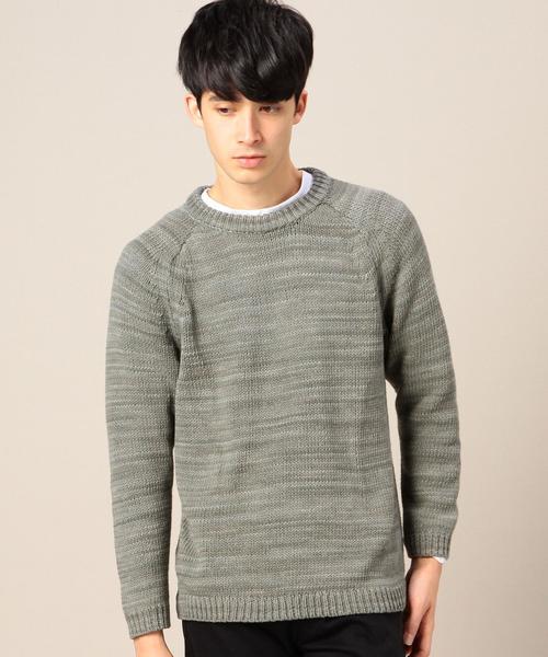 BEAUTY&YOUTH UNITED ARROWS（ビューティーアンドユースユナイテッドアローズ）の「BY ミスト ダイ クルーネックニット◆（ニット/セーター・メンズ・オリーブ/コバルトブルー/ターコイズブルー/イエロー/ライトグレー/ブラック・LARGE/X-LARGE/SMALL/MEDIUM）」の4枚目の写真