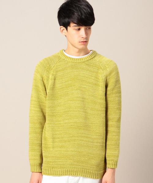 BEAUTY&YOUTH UNITED ARROWS（ビューティーアンドユースユナイテッドアローズ）の「BY ミスト ダイ クルーネックニット◆（ニット/セーター・メンズ・オリーブ/コバルトブルー/ターコイズブルー/イエロー/ライトグレー/ブラック・LARGE/X-LARGE/SMALL/MEDIUM）」の6枚目の写真