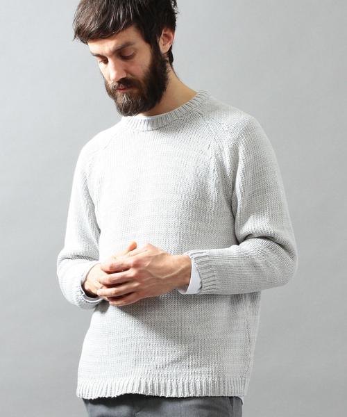 BEAUTY&YOUTH UNITED ARROWS（ビューティーアンドユースユナイテッドアローズ）の「BY ミスト ダイ クルーネックニット◆（ニット/セーター・メンズ・オリーブ/コバルトブルー/ターコイズブルー/イエロー/ライトグレー/ブラック・LARGE/X-LARGE/SMALL/MEDIUM）」の3枚目の写真