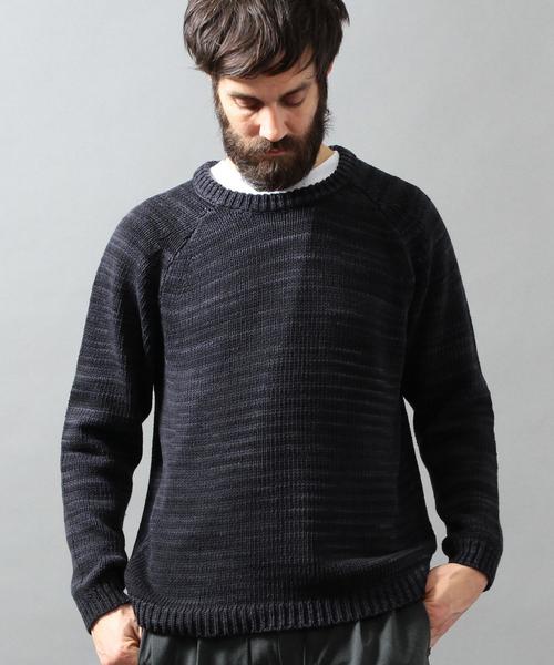 BEAUTY&YOUTH UNITED ARROWS（ビューティーアンドユースユナイテッドアローズ）の「BY ミスト ダイ クルーネックニット◆（ニット/セーター・メンズ・オリーブ/コバルトブルー/ターコイズブルー/イエロー/ライトグレー/ブラック・LARGE/X-LARGE/SMALL/MEDIUM）」の2枚目の写真