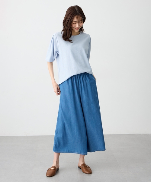 Petit Honfleur(プチオンフルール)の「サッカーストライププルオーバー(Tシャツ/カットソー・レディース・ベージュ/サックスブルー/グレー・M/L)」の18枚目の写真