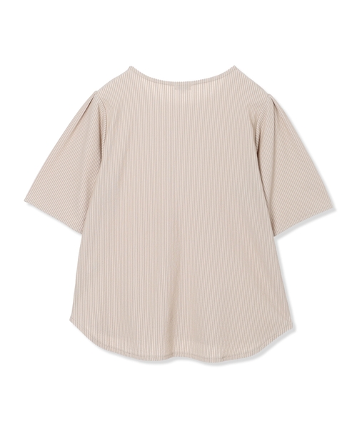 Petit Honfleur(プチオンフルール)の「サッカーストライププルオーバー(Tシャツ/カットソー・レディース・ベージュ/サックスブルー/グレー・M/L)」の10枚目の写真