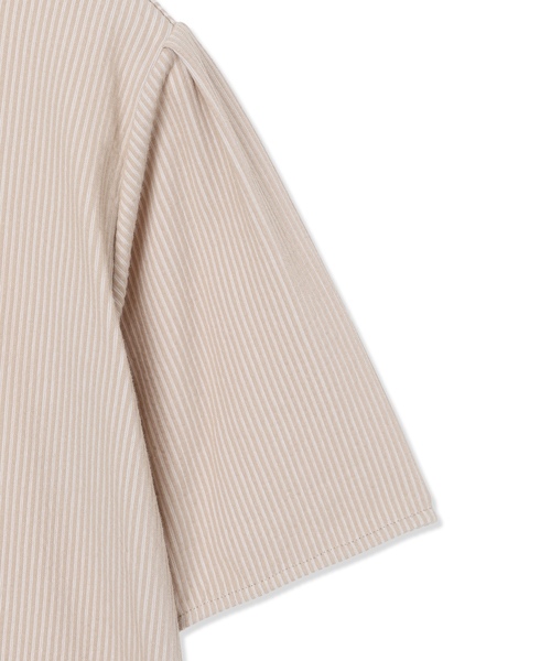 Petit Honfleur(プチオンフルール)の「サッカーストライププルオーバー(Tシャツ/カットソー・レディース・ベージュ/サックスブルー/グレー・M/L)」の8枚目の写真