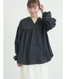 Samansa Mos2（サマンサ モスモス）の「【多機能】フリル切替スキッパーシャツ（シャツ/ブラウス）」