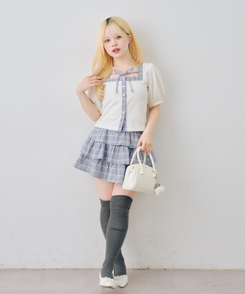Another Branch olive des olive(アナザーブランチオリーブデオリーブ)の「スクエアリボンセットアップ(ワンピース・レディース・ネイビー/サックスブルー/ブラック・FREE)」の18枚目の写真