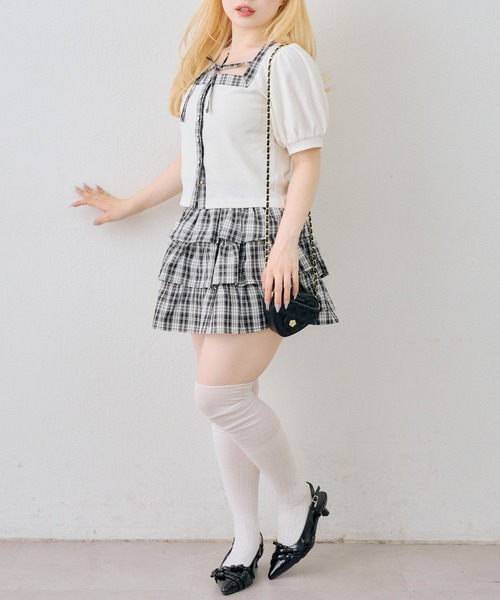 Another Branch olive des olive(アナザーブランチオリーブデオリーブ)の「スクエアリボンセットアップ(ワンピース・レディース・ネイビー/サックスブルー/ブラック・FREE)」の22枚目の写真