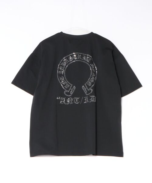 ８(eight)（エイト）の「クロスワイドシルエットTシャツ（Tシャツ/カットソー・メンズ・ブラック/ホワイト・LL/L/M）」の3枚目の写真