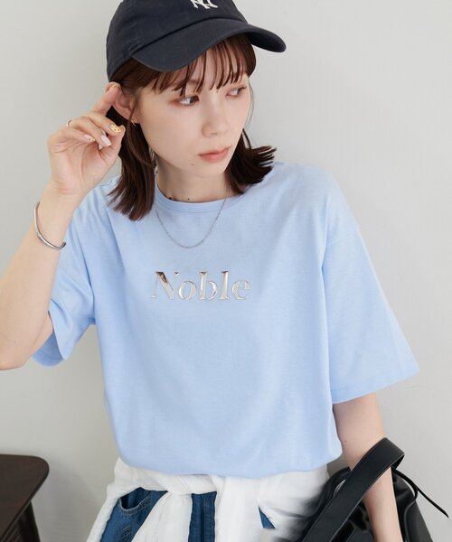 DISCOAT(ディスコート)の「【WEB限定】メタルロゴTシャツ(Tシャツ/カットソー・レディース・ブルー系その他/チャコールグレー/オフホワイト・MEDIUM)」の3枚目の写真
