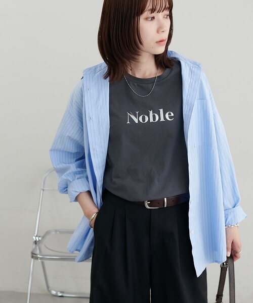 DISCOAT(ディスコート)の「【WEB限定】メタルロゴTシャツ(Tシャツ/カットソー・レディース・ブルー系その他/チャコールグレー/オフホワイト・MEDIUM)」の10枚目の写真