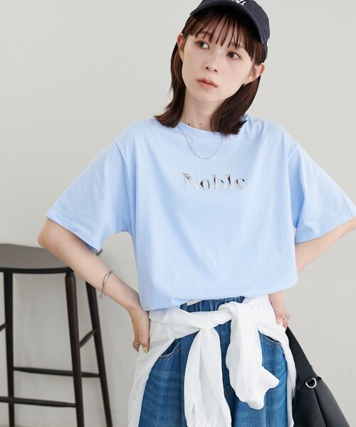 DISCOAT(ディスコート)の「【WEB限定】メタルロゴTシャツ(Tシャツ/カットソー・レディース・ブルー系その他/チャコールグレー/オフホワイト・MEDIUM)」の14枚目の写真