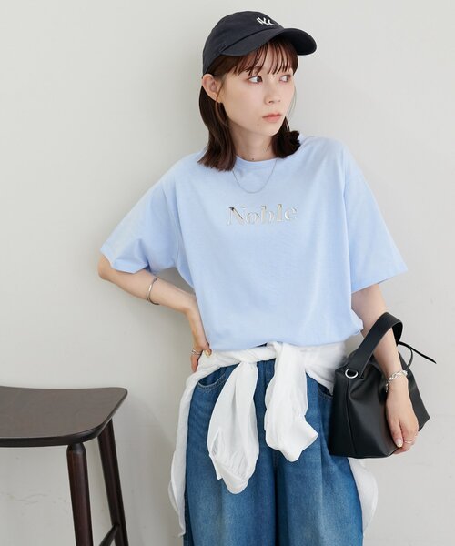 DISCOAT(ディスコート)の「【WEB限定】メタルロゴTシャツ(Tシャツ/カットソー・レディース・ブルー系その他/チャコールグレー/オフホワイト・MEDIUM)」の15枚目の写真