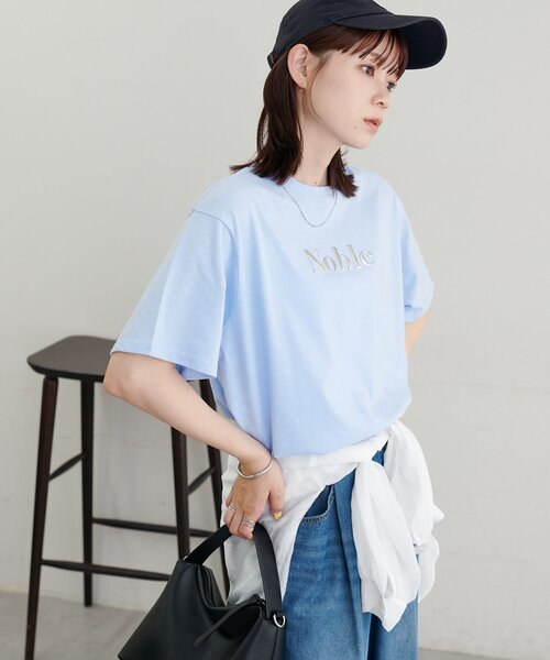 DISCOAT(ディスコート)の「【WEB限定】メタルロゴTシャツ(Tシャツ/カットソー・レディース・ブルー系その他/チャコールグレー/オフホワイト・MEDIUM)」の18枚目の写真