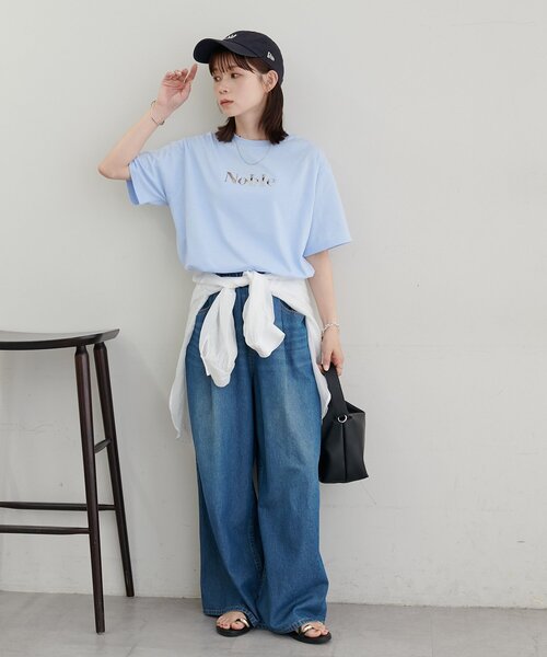 DISCOAT(ディスコート)の「【WEB限定】メタルロゴTシャツ(Tシャツ/カットソー・レディース・ブルー系その他/チャコールグレー/オフホワイト・MEDIUM)」の20枚目の写真