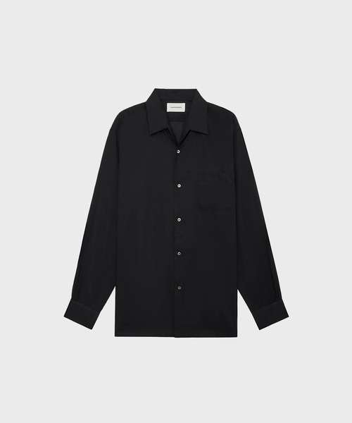 markaware（マーカウェア）の「【MARKAWARE/マーカウェア】ITALIAN OPEN COLLAR SHIRT/オーガニックGIZA90/1ローン / イタリアンオープンカラーシャツ（シャツ/ブラウス・メンズ・ライトブルー/ブラック・2）」の2枚目の写真