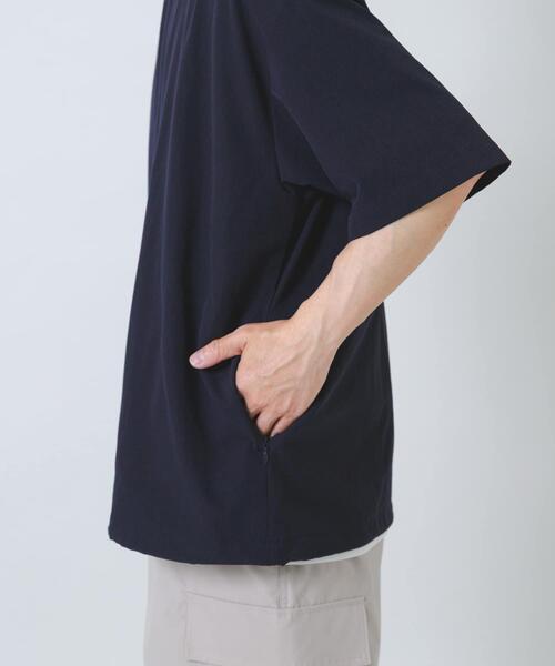ITEMS URBANRESEARCH(アイテムズ アーバンリサーチ)の「『接触冷感/速乾/イージーケア』WINDY MESH ジップポケットTシャツ(Tシャツ/カットソー・メンズ・チャコールグレー/ブラック/ネイビー・MEDIUM/LARGE/X-LARGE)」の9枚目の写真