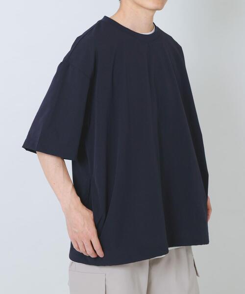 ITEMS URBANRESEARCH(アイテムズ アーバンリサーチ)の「『接触冷感/速乾/イージーケア』WINDY MESH ジップポケットTシャツ(Tシャツ/カットソー・メンズ・チャコールグレー/ブラック/ネイビー・MEDIUM/LARGE/X-LARGE)」の12枚目の写真