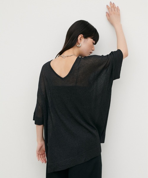 LARUTA（ラルータ）の「【LARUTA】シアーボートネックニットプルオーバー（ニット/セーター・レディース・ミント/キャメル/ブラック/オフホワイト・FREE）」の22枚目の写真