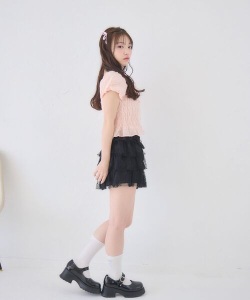 ems excite(エムズエキサイト)の「コットンレースシャーリングBL(シャツ/ブラウス・レディース・ピンク/オフホワイト/ブルー・FREE)」の19枚目の写真