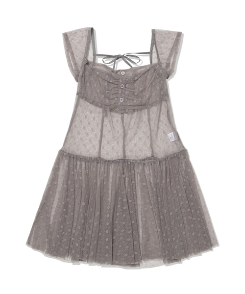 UGLY SHADOW(アグリーシャドウ)の「FLOWER MESH DRESS(GREY)(ワンピース・レディース・その他・FREE)」の4枚目の写真