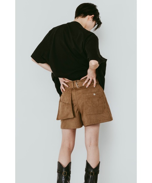 Knuth Marf（クヌースマーフ）の「layered suede skort（スカート・レディース・ブラック/ブラウン・X-SMALL/SMALL/MEDIUM）」の9枚目の写真