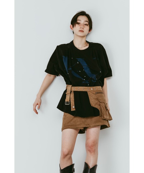 Knuth Marf（クヌースマーフ）の「layered suede skort（スカート・レディース・ブラック/ブラウン・X-SMALL/SMALL/MEDIUM）」の11枚目の写真