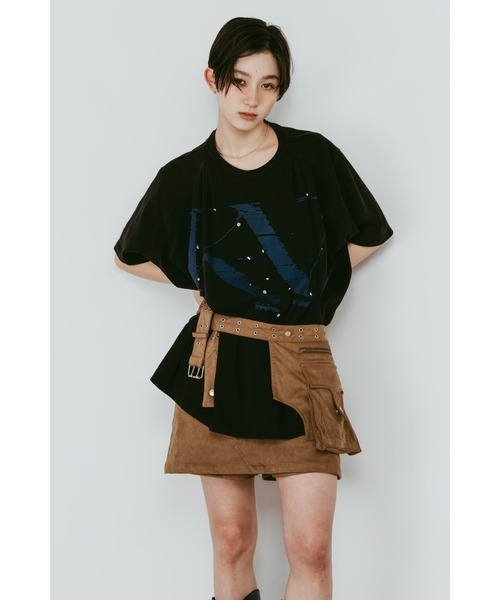 Knuth Marf（クヌースマーフ）の「layered suede skort（スカート・レディース・ブラック/ブラウン・X-SMALL/SMALL/MEDIUM）」の12枚目の写真