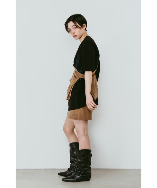 Knuth Marf（クヌースマーフ）の「layered suede skort（スカート・レディース・ブラック/ブラウン・X-SMALL/SMALL/MEDIUM）」の16枚目の写真
