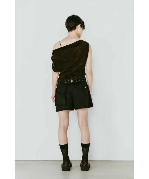Knuth Marf（クヌースマーフ）の「layered suede skort（スカート・レディース・ブラック/ブラウン・X-SMALL/SMALL/MEDIUM）」の19枚目の写真