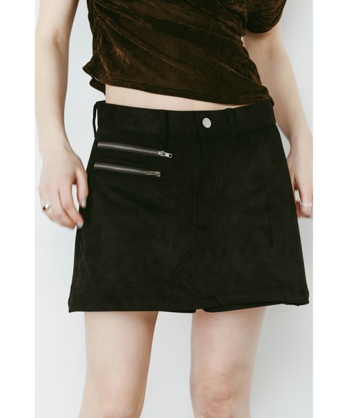 Knuth Marf（クヌースマーフ）の「layered suede skort（スカート・レディース・ブラック/ブラウン・X-SMALL/SMALL/MEDIUM）」の22枚目の写真