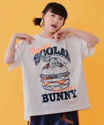 ScoLar/スカラー　発泡Pt バーガーウサギ柄 TEE