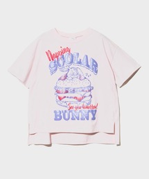 ScoLar/スカラー 発泡Pt バーガーウサギ柄 TEE