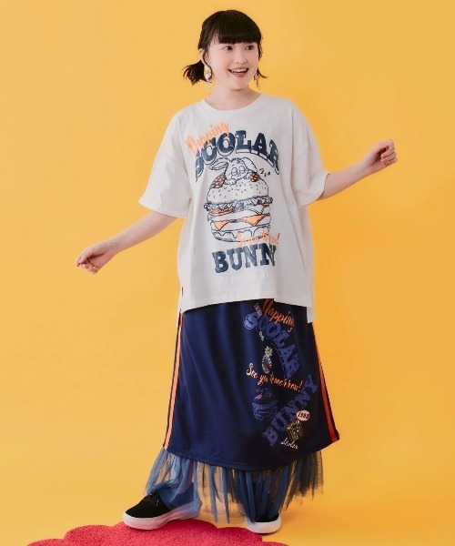 ScoLar(スカラー)の「ScoLar/スカラー 発泡Pt バーガーウサギ柄 TEE(Tシャツ/カットソー・レディース・ホワイト/ピンク/イエロー・FREE)」の13枚目の写真