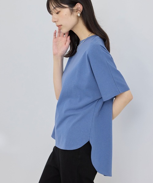 NAVY(ネイビー)の「【SARARI /サラリ】接触冷感ドルマンシルエット UVカットTシャツ(Tシャツ/カットソー・メンズ・ホワイト/ベージュ/ブラック/ブルー・M/L/XL)」の14枚目の写真