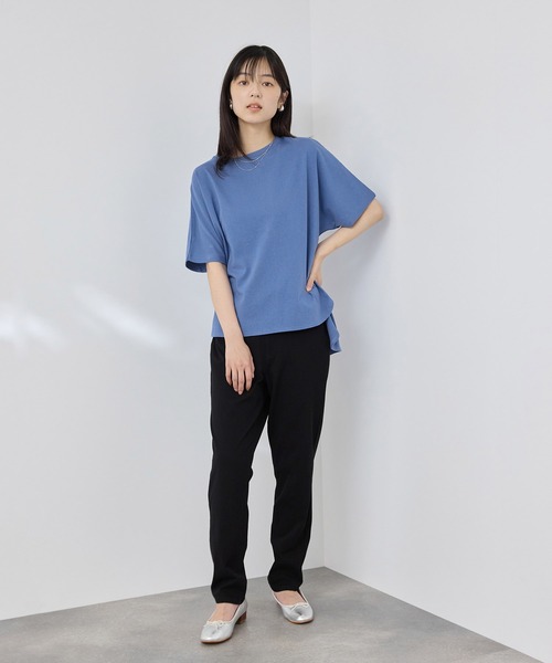 NAVY(ネイビー)の「【SARARI /サラリ】接触冷感ドルマンシルエット UVカットTシャツ(Tシャツ/カットソー・メンズ・ホワイト/ベージュ/ブラック/ブルー・M/L/XL)」の16枚目の写真