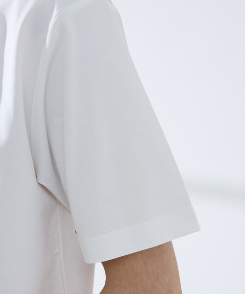 ABAHOUSE GRAY(アバハウスグレイ)の「【SMART CLOSET/WEB限定】シルケット天竺 モックネック Tシャツ / 接触冷感 / 遮熱(Tシャツ/カットソー・メンズ・ブラック/ネイビー/ホワイト/グレイッシュベージュ/グリーン・46/48/50/44)」の12枚目の写真