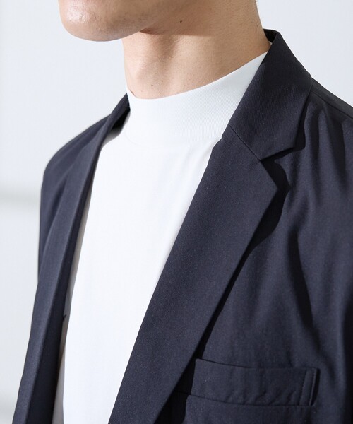 ABAHOUSE GRAY(アバハウスグレイ)の「【SMART CLOSET/WEB限定】シルケット天竺 モックネック Tシャツ / 接触冷感 / 遮熱(Tシャツ/カットソー・メンズ・ブラック/ネイビー/ホワイト/グレイッシュベージュ/グリーン・46/48/50/44)」の17枚目の写真