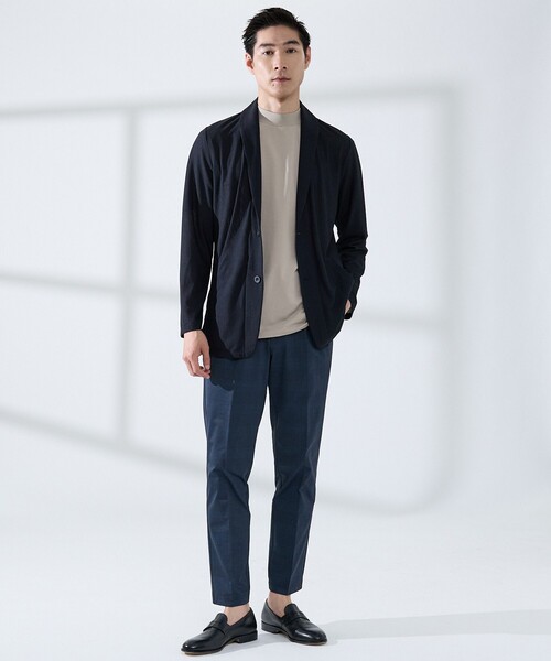 ABAHOUSE GRAY(アバハウスグレイ)の「【SMART CLOSET/WEB限定】シルケット天竺 モックネック Tシャツ / 接触冷感 / 遮熱(Tシャツ/カットソー・メンズ・ブラック/ネイビー/ホワイト/グレイッシュベージュ/グリーン・46/48/50/44)」の21枚目の写真