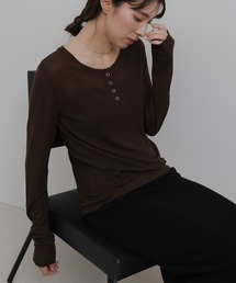 select MOCA | シアーヘンリーネックロンT(Tシャツ/カットソー)