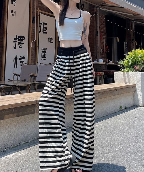 shyam inspiration(シャムインスピレーション)の「ボーダールーズイージーパンツ(その他パンツ・レディース・ネイビー・L/M)」の6枚目の写真