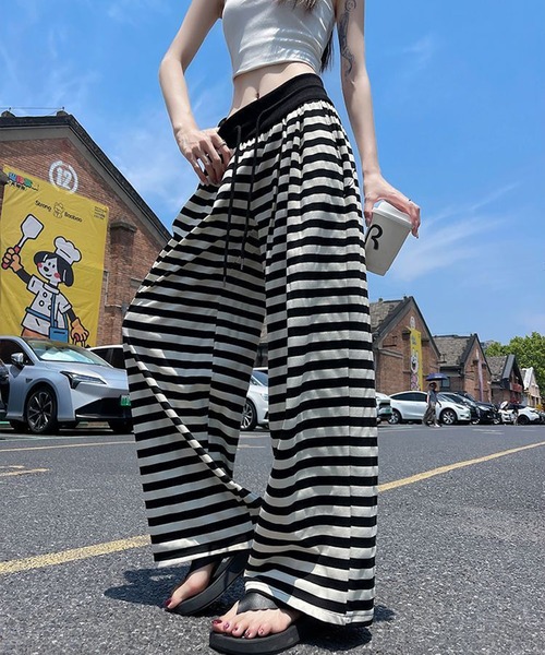 shyam inspiration(シャムインスピレーション)の「ボーダールーズイージーパンツ(その他パンツ・レディース・ネイビー・L/M)」の11枚目の写真