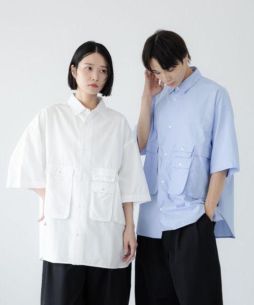LOWRYS FARM(ローリーズファーム)の「接触冷感機能付き【LFM(U)】OXマルチポケットオーバーシャツ 1043922(シャツ/ブラウス・メンズ・ネイビー/ブルー/ホワイト・LARGE/MEDIUM)」の18枚目の写真
