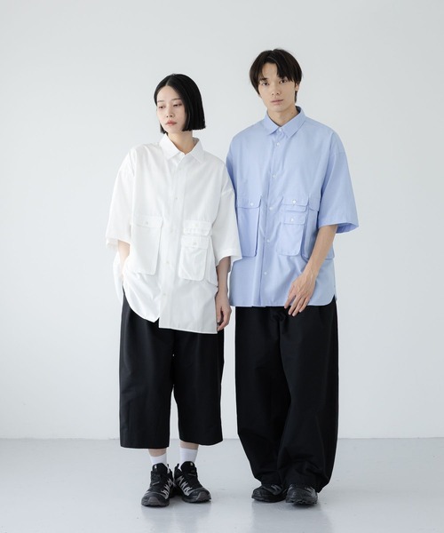 LOWRYS FARM(ローリーズファーム)の「接触冷感機能付き【LFM(U)】OXマルチポケットオーバーシャツ 1043922(シャツ/ブラウス・メンズ・ネイビー/ブルー/ホワイト・LARGE/MEDIUM)」の19枚目の写真