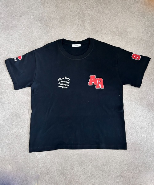 SHEPP(シープ)の「【UNISEX】ビッグシルエット カレッジロゴプリント半袖Tシャツ(Tシャツ/カットソー・レディース・ライトグレー/ブラック・M/L)」の9枚目の写真