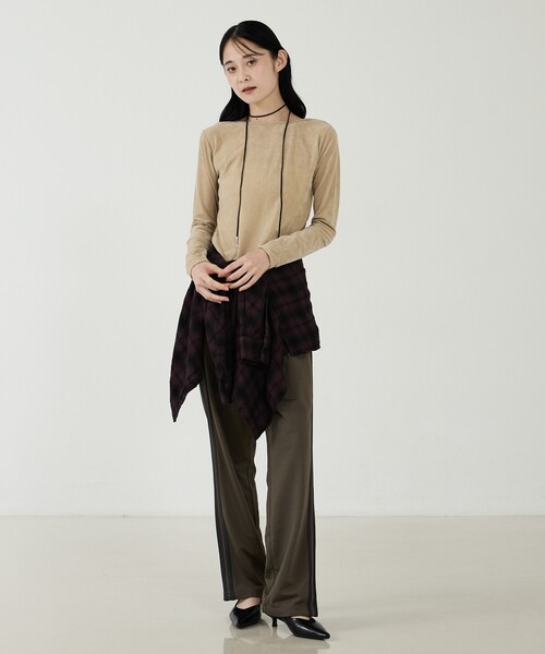 Robert P.Miller（ロバート ピー ミラー）の「【Robert P Miller | ロバート・ピー・ミラー】Flocky  tee/シアートップス【WEB限定】（Tシャツ/カットソー・レディース・ボルドー/ベージュ/ブラック・フリー）」の20枚目の写真