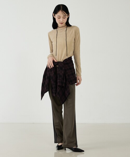 Robert P.Miller（ロバート ピー ミラー）の「【Robert P Miller | ロバート・ピー・ミラー】Flocky  tee/シアートップス【WEB限定】（Tシャツ/カットソー・レディース・ボルドー/ベージュ/ブラック・フリー）」の18枚目の写真