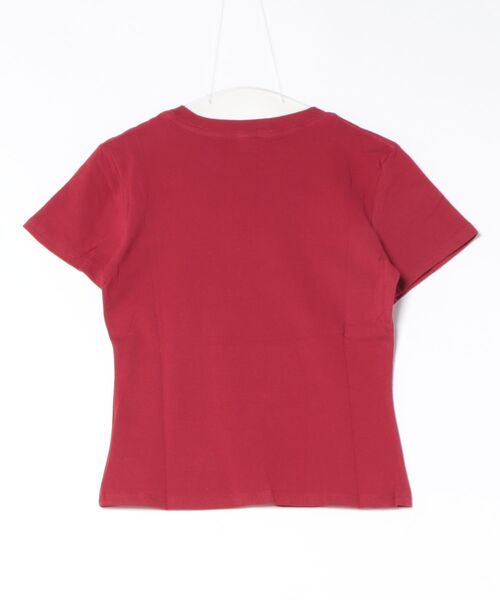 AsheKsha(アシクシャ)の「ヴィンテージ風レッドレタープリントTシャツ(Tシャツ/カットソー・レディース・レッド・M)」の8枚目の写真