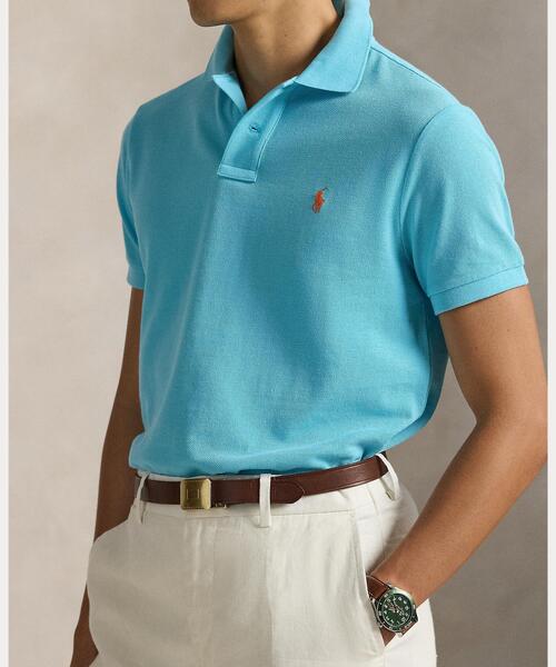 POLO RALPH LAUREN(ポロ ラルフ ローレン)の「カスタム スリム フィット メッシュ ポロシャツ(ポロシャツ・メンズ・ブルー・L/M/S)」の5枚目の写真