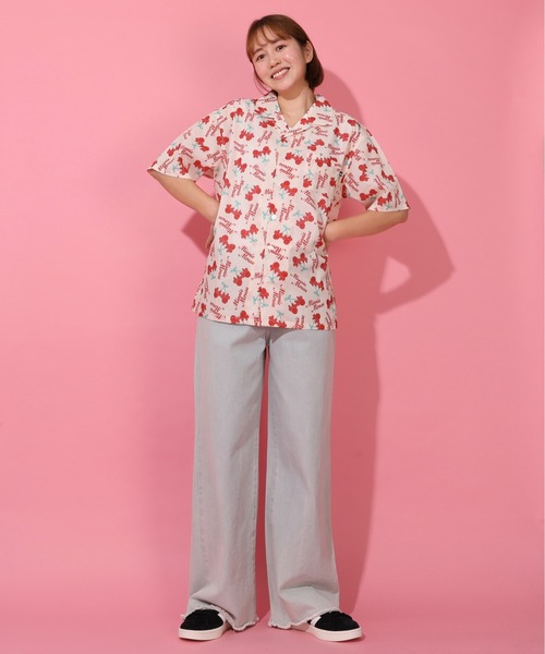 Disney(ディズニー)の「親子お揃い ディズニー チェリー総柄シャツ 1748A(シャツ/ブラウス・レディース・オフホワイト・ユニセックスL/ユニセックスS/ユニセックスM)」の7枚目の写真