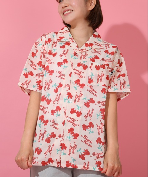 Disney(ディズニー)の「親子お揃い ディズニー チェリー総柄シャツ 1748A(シャツ/ブラウス・レディース・オフホワイト・ユニセックスL/ユニセックスS/ユニセックスM)」の9枚目の写真